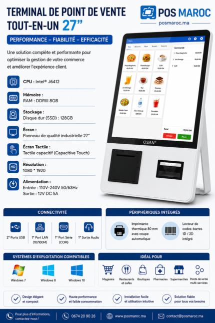 Borne Tactile POS 27" MK SELF Professionnelle